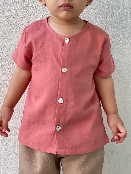 UMAR Unisex Baby’s Kurta in Persian Red