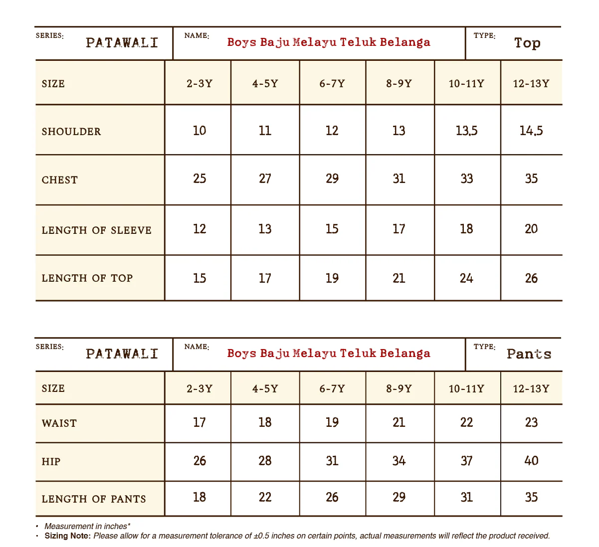 BOYS BAJU MELAYU TELUK BELANGA - OPAL BLACK