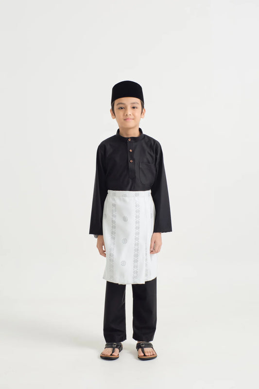 BOYS BAJU MELAYU CEKAK MUSANG - OPAL BLACK