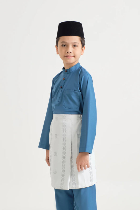 BOYS BAJU MELAYU CEKAK MUSANG - OCEAN BLUE