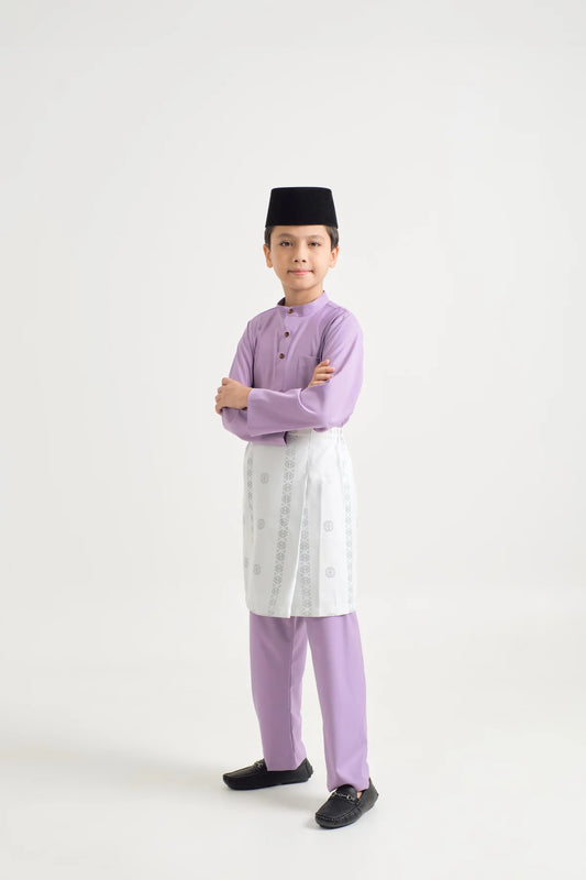 BOYS BAJU MELAYU CEKAK MUSANG - PURPLE