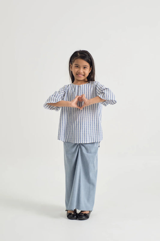 GIRLS KURUNG KEDAH - STRIPE BLUE