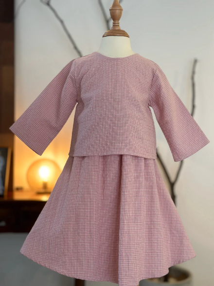 ORKED Baby’s Mini Kurung Set in Pink