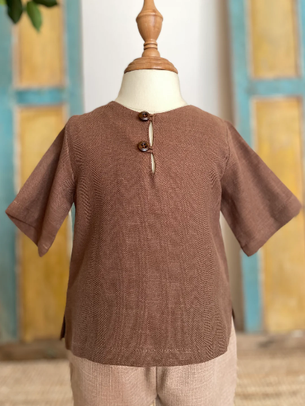 TENANG Unisex Baby’s Kurta in Hickory