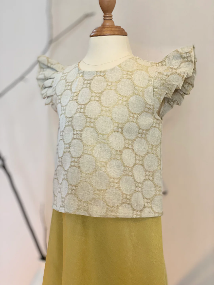 MANIS Baby's Modern Mini Kurung Set in Daffodil