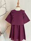 RIANG Baby’s Frill Blouse & Skirt Set in Tyrian