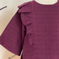 RIANG Baby’s Frill Blouse & Skirt Set in Tyrian
