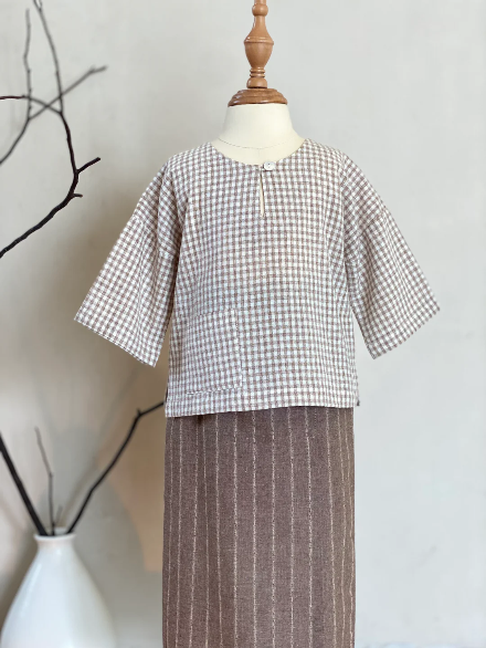KESUMA Baby's Kurung Kedah Set in Sand
