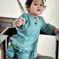 QAID Baby’s Teluk Belanga Baju Melayu Set in Turquoise