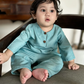 QAID Baby’s Teluk Belanga Baju Melayu Set in Turquoise
