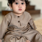 QAID Baby’s Teluk Belanga Baju Melayu Set in Taupe