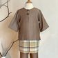 QAID Baby’s Teluk Belanga Baju Melayu Set in Taupe
