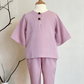 QAID Baby’s Teluk Belanga Baju Melayu Set in Dusty Lilac