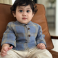 OLIVER Henley Shirt in Blue Tartan