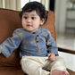 OLIVER Henley Shirt in Blue Tartan