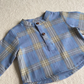 OLIVER Henley Shirt in Blue Tartan