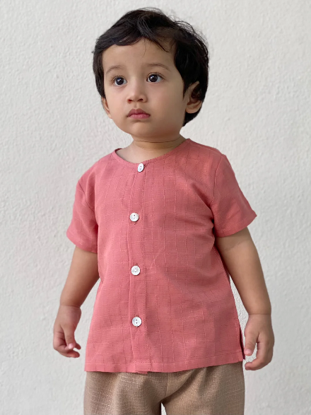 UMAR Unisex Baby’s Kurta in Persian Red