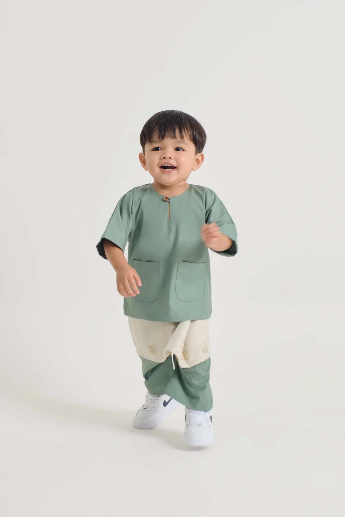 BAJU MELAYU TELUK BELANGA - SOFT TEAL GREEN