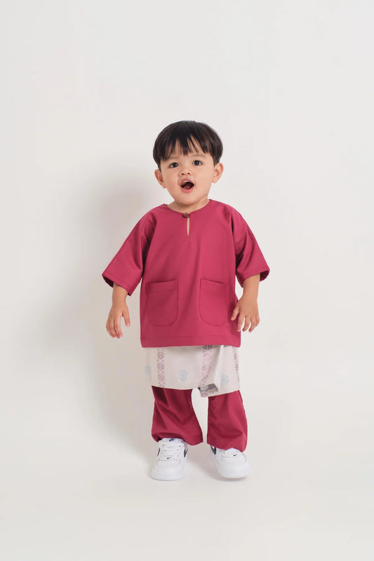BAJU MELAYU TELUK BELANGA - MAGENTA PINK