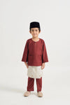 BOYS BAJU MELAYU TELUK BELANGA - MAHOGANY RED