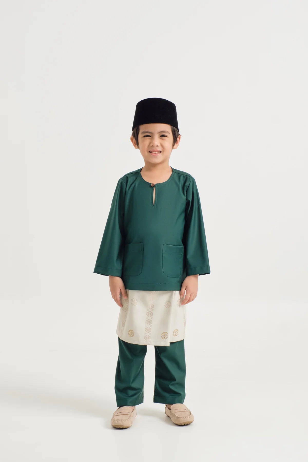 BOYS BAJU MELAYU TELUK BELANGA - EMERALD GREEN