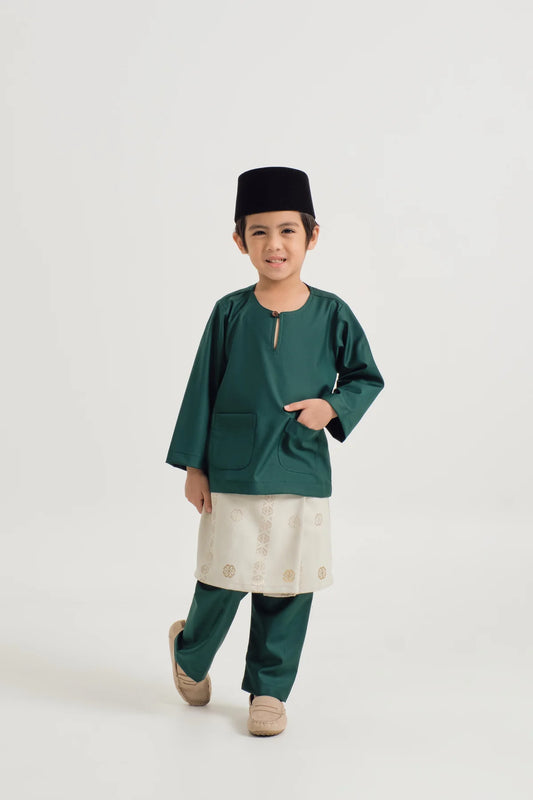 BOYS BAJU MELAYU TELUK BELANGA - EMERALD GREEN