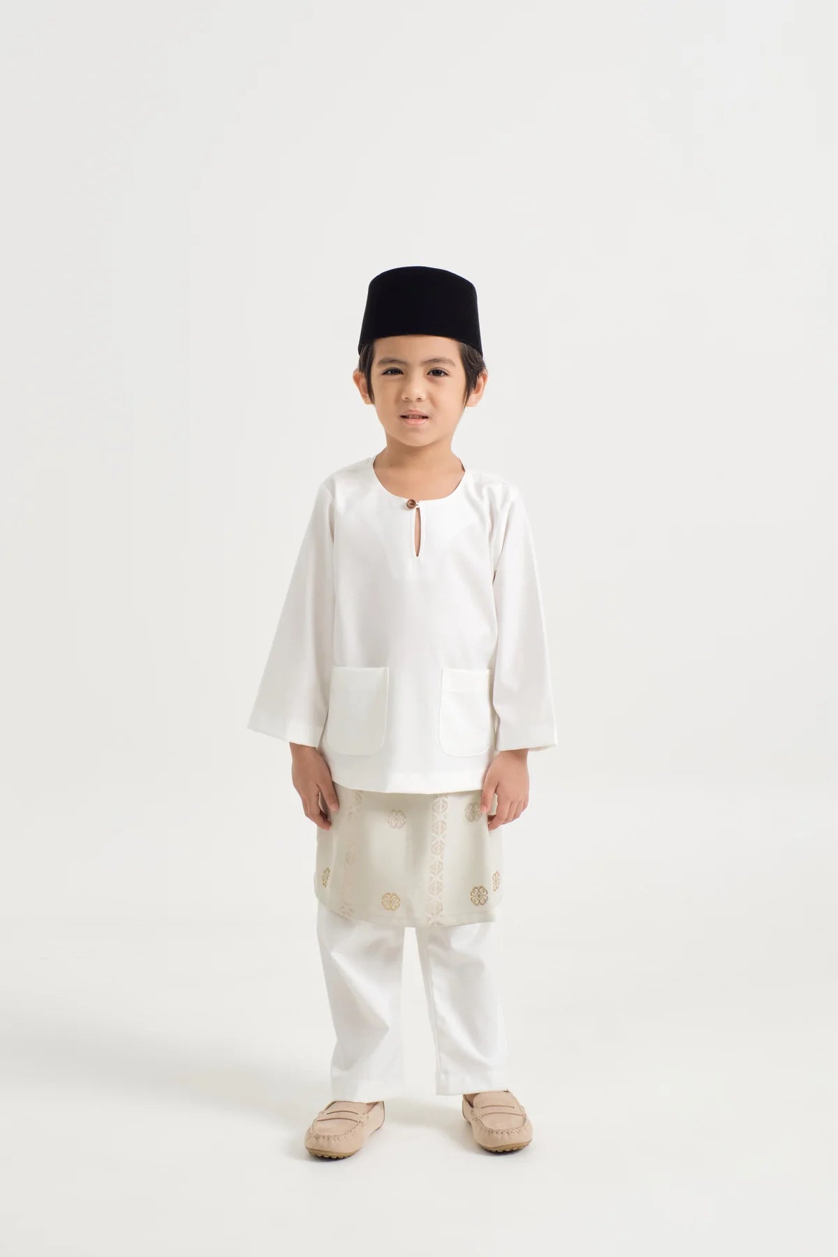BOYS BAJU MELAYU TELUK BELANGA - ANTIQUE WHITE