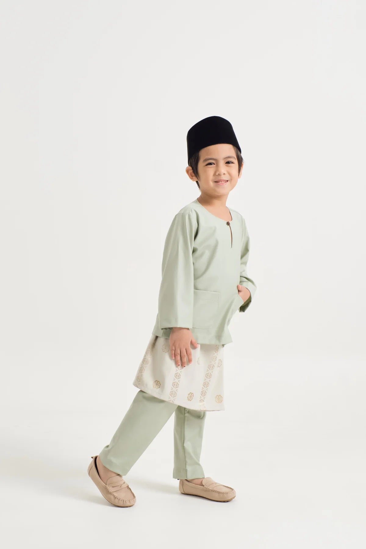BOYS BAJU MELAYU TELUK BELANGA - MINT GREEN