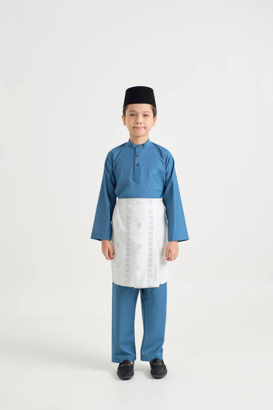 BOYS BAJU MELAYU CEKAK MUSANG - OCEAN BLUE