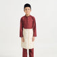 BOYS BAJU MELAYU CEKAK MUSANG - MAHOGANY RED