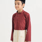 BOYS BAJU MELAYU CEKAK MUSANG - MAHOGANY RED