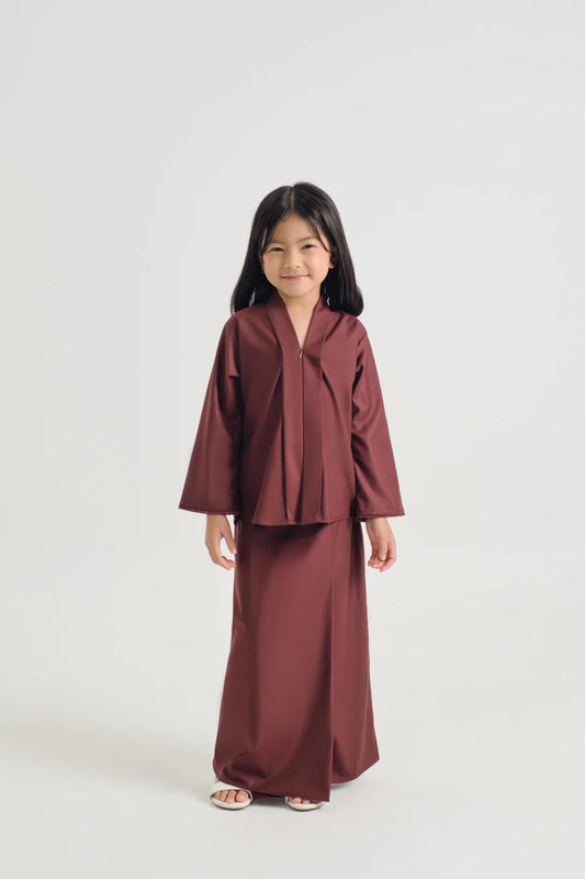GIRL KEBAYA - BURGUNDY RED