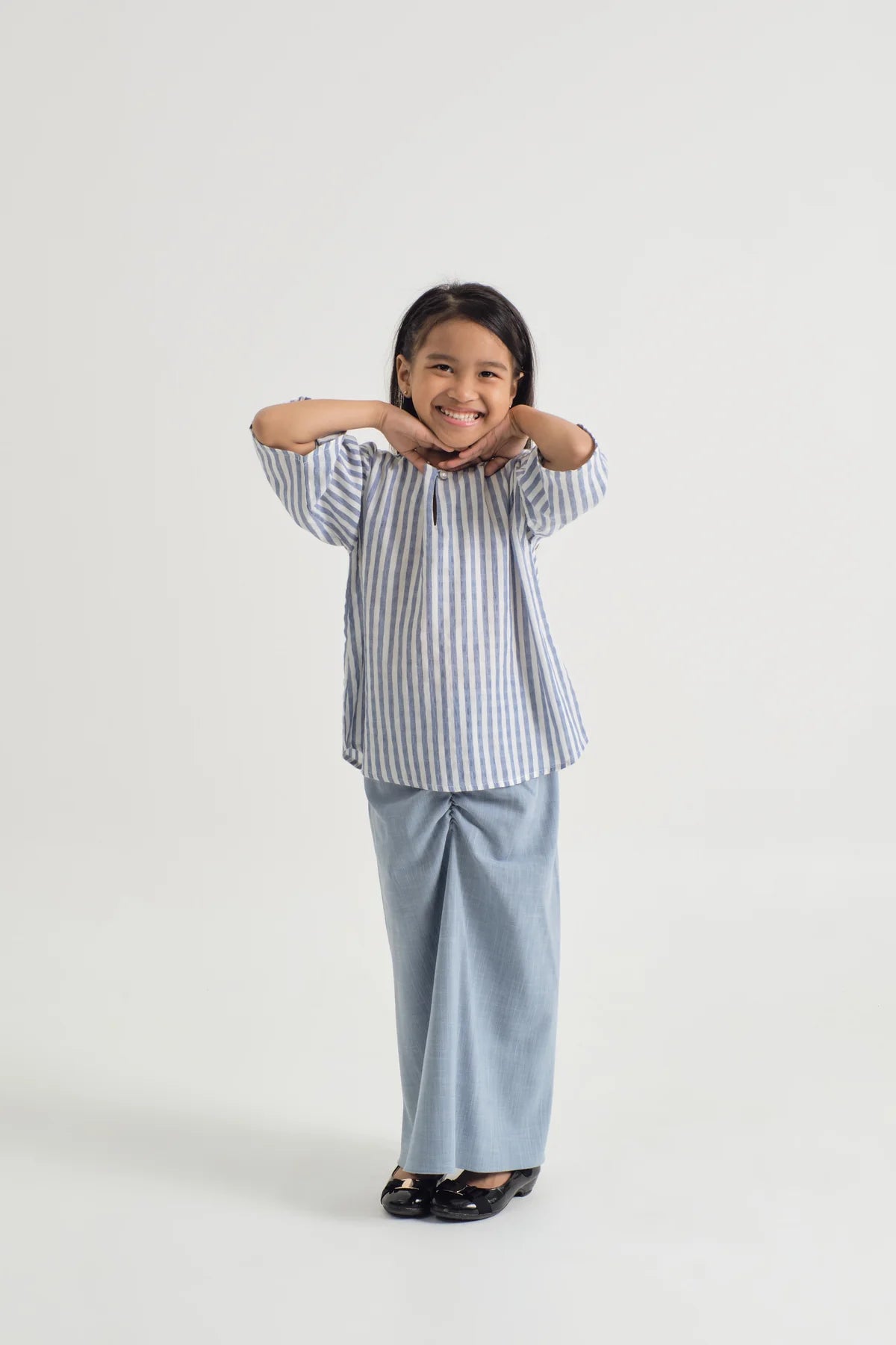 GIRLS KURUNG KEDAH - STRIPE BLUE