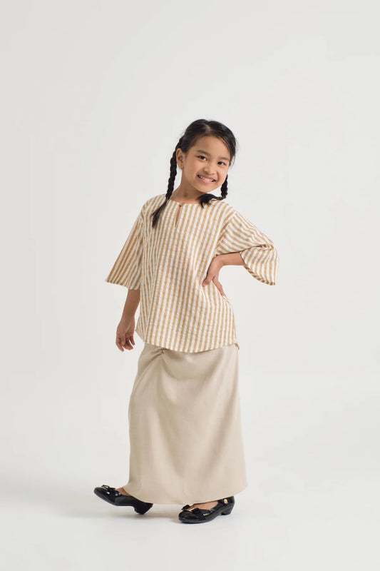 GIRLS KURUNG KEDAH - STRIPE YELLOW
